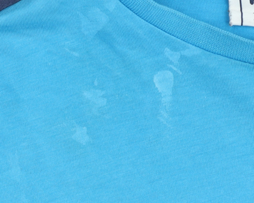 Fila Boys Blue Cotton T-Shirt Size 13-14 Years - Logo Accent