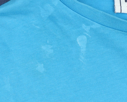 Fila Boys Blue Cotton T-Shirt Size 13-14 Years - Logo Accent
