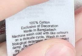 Farah Men's White Striped Polo Shirt - Size S