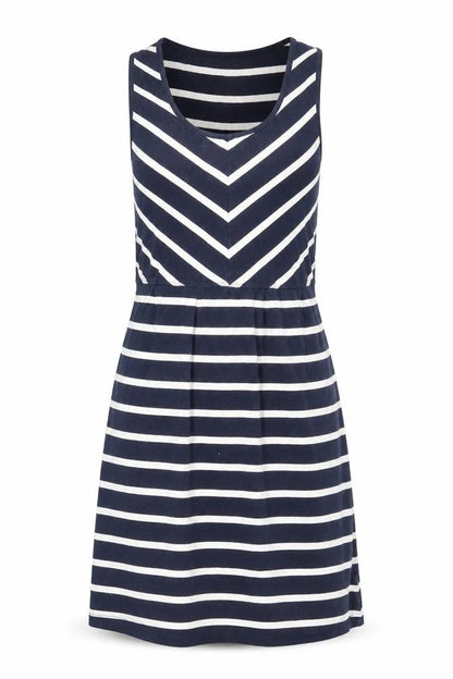 Mountain Warehouse Women's Blue A-Line Striped Dress