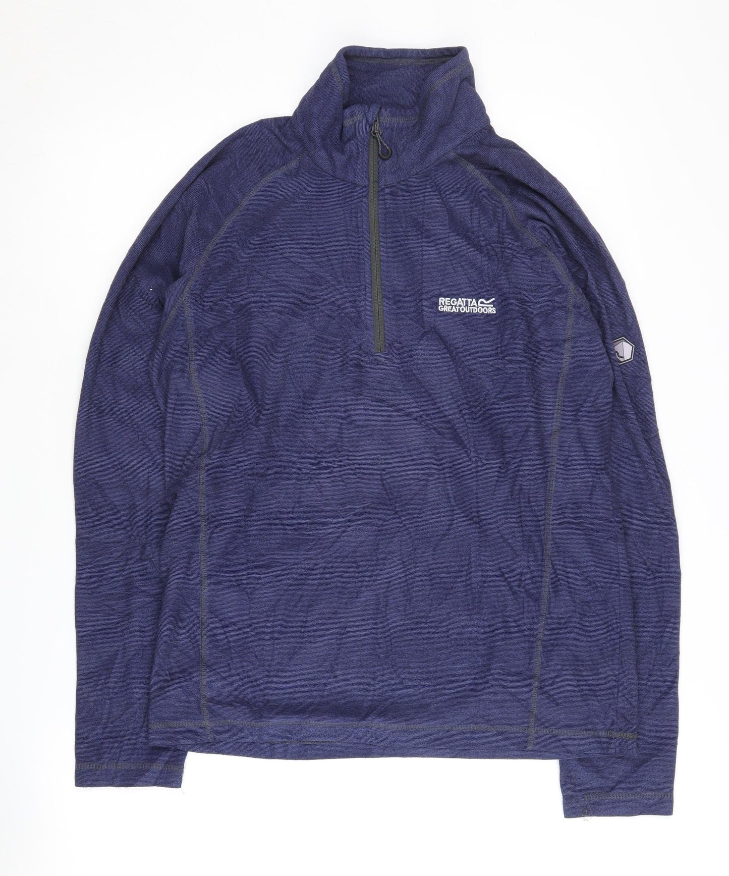 Mens UK Size M Regatta Great Outdoors Blue 1/4 Zip Sweatshirt