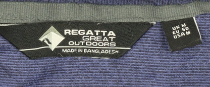 Mens UK Size M Regatta Great Outdoors Blue 1/4 Zip Sweatshirt