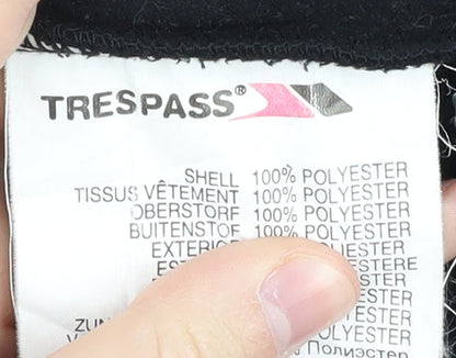 Trespass Boys Black Fleece Jacket 11 Years Full Zip