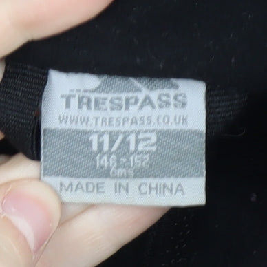 Trespass Boys Black Fleece Jacket 11 Years Full Zip