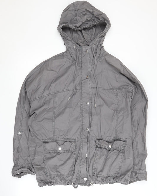 Abercrombie & Fitch Men's Grey Parka Jacket S