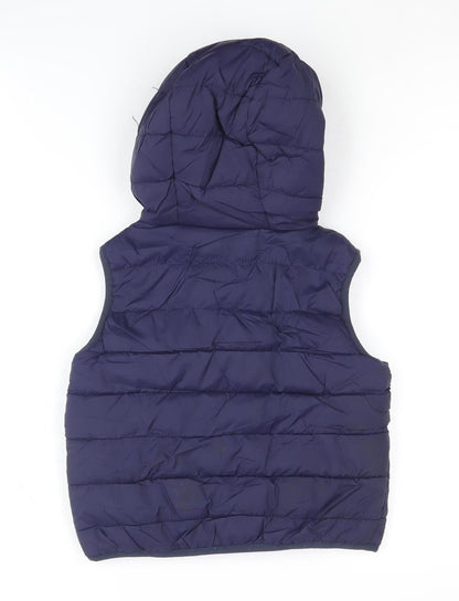 Peter Storm Boys Blue Hooded Bodywarmer Jacket, 3-4 Years