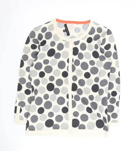 Laura Ashley Women's Multicoloured Polka Dot Cardigan Size 10