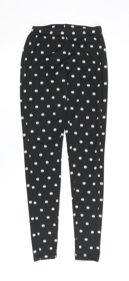 Converse Women’s Black XS Leggings Geometric Pattern