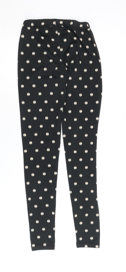 Converse Women’s Black XS Leggings Geometric Pattern