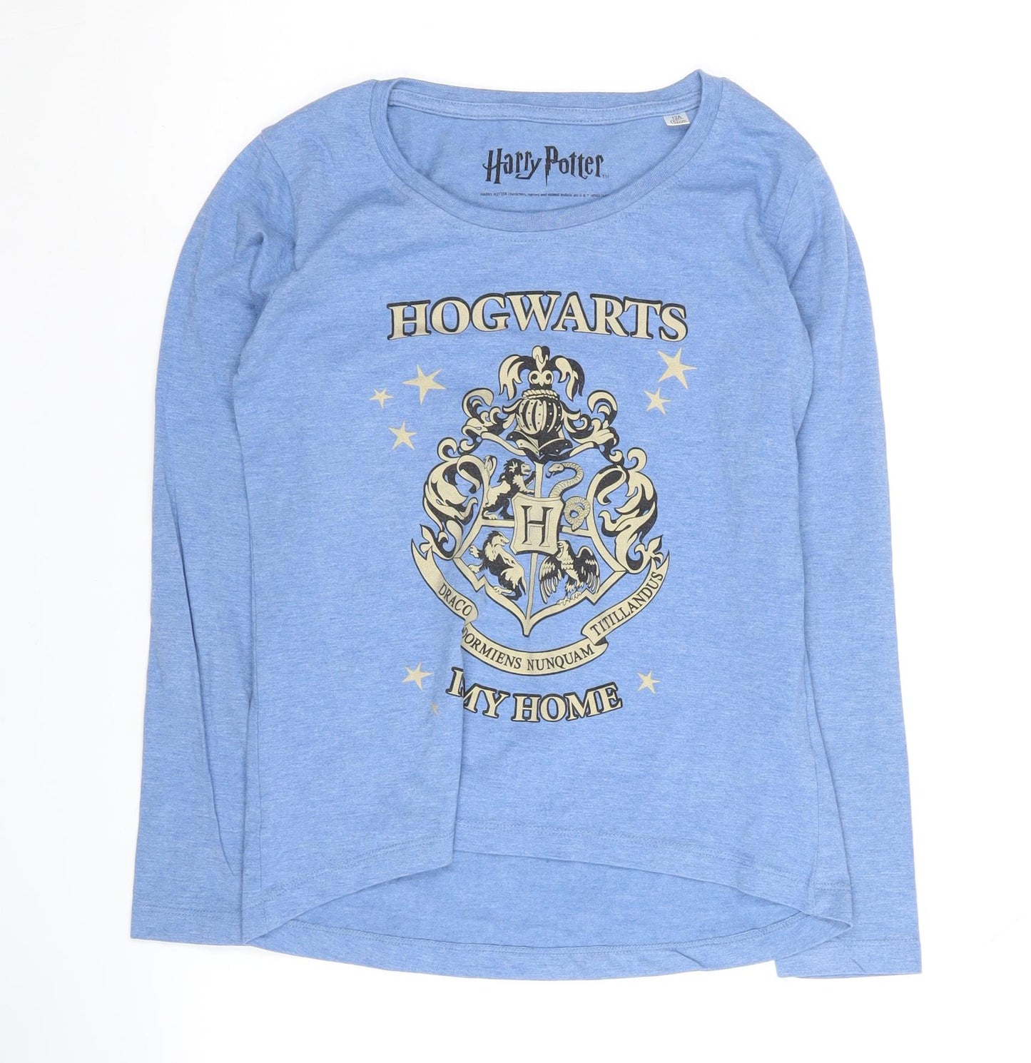 Harry Potter Girls Blue Graphic Print Long Sleeve T-Shirt 12 Years