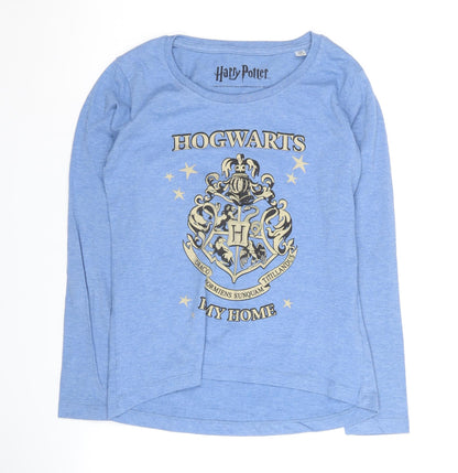 Harry Potter Girls Blue Graphic Print Long Sleeve T-Shirt 12 Years