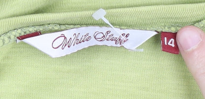 White Stuff Women's Green 3/4 Sleeve Blouse Size 14