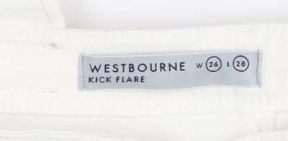 Westbourne Women's White Flared Jeans, Size 26