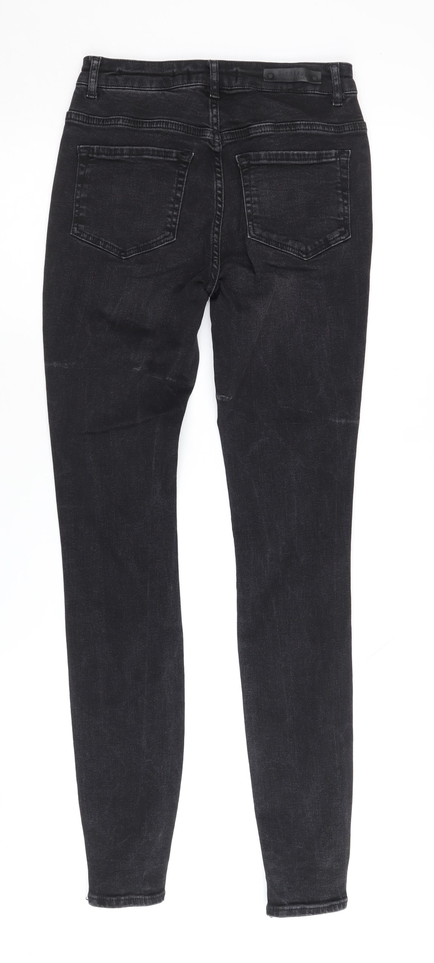 Firetrap Women Black Distressed Skinny Jeans Size 8