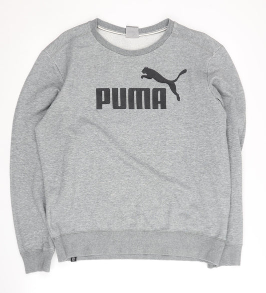 Mens UK Size M PUMA Grey Pullover Sweatshirt