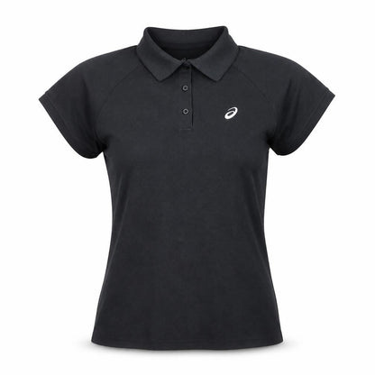 Womens UK Size M ASICS Black Basic Polo