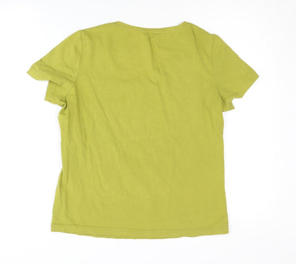 Womens UK Size L Hobbs Green Basic T-Shirt
