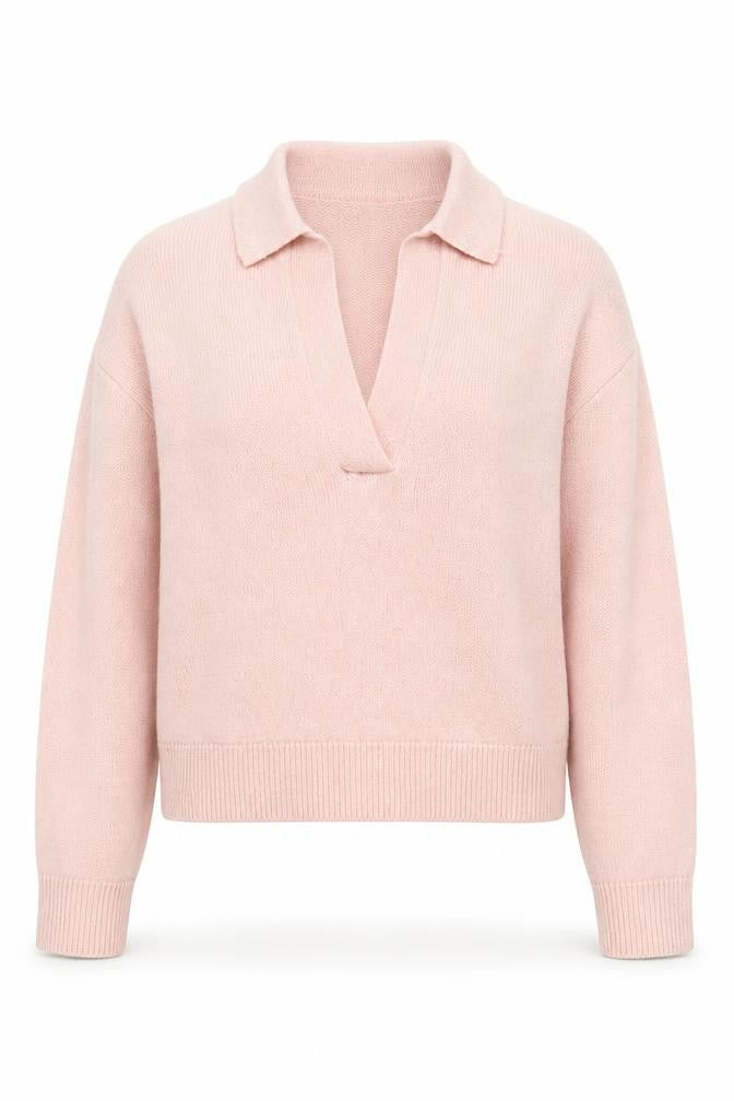 Womens UK Size S Jaeger Pink Henley Jumper