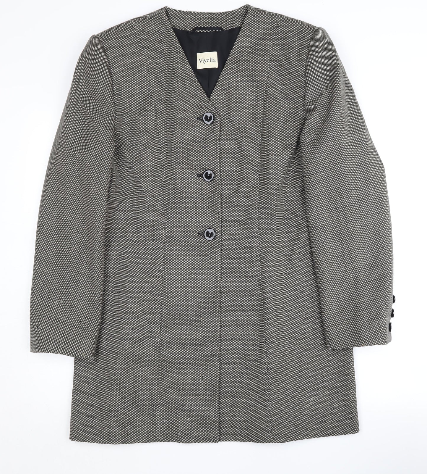 Viyella Women's Grey Long Blazer UK 12