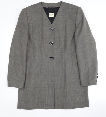 Viyella Women's Grey Long Blazer UK 12