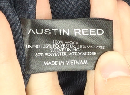 Austin Reed Men's Blue Check Blazer 44R Wool Jacket