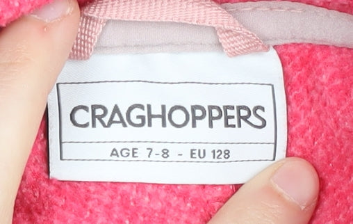 Craghoppers Girls Pink Colourblock Fleece Jacket 7-8 Years