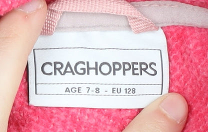 Craghoppers Girls Pink Colourblock Fleece Jacket 7-8 Years