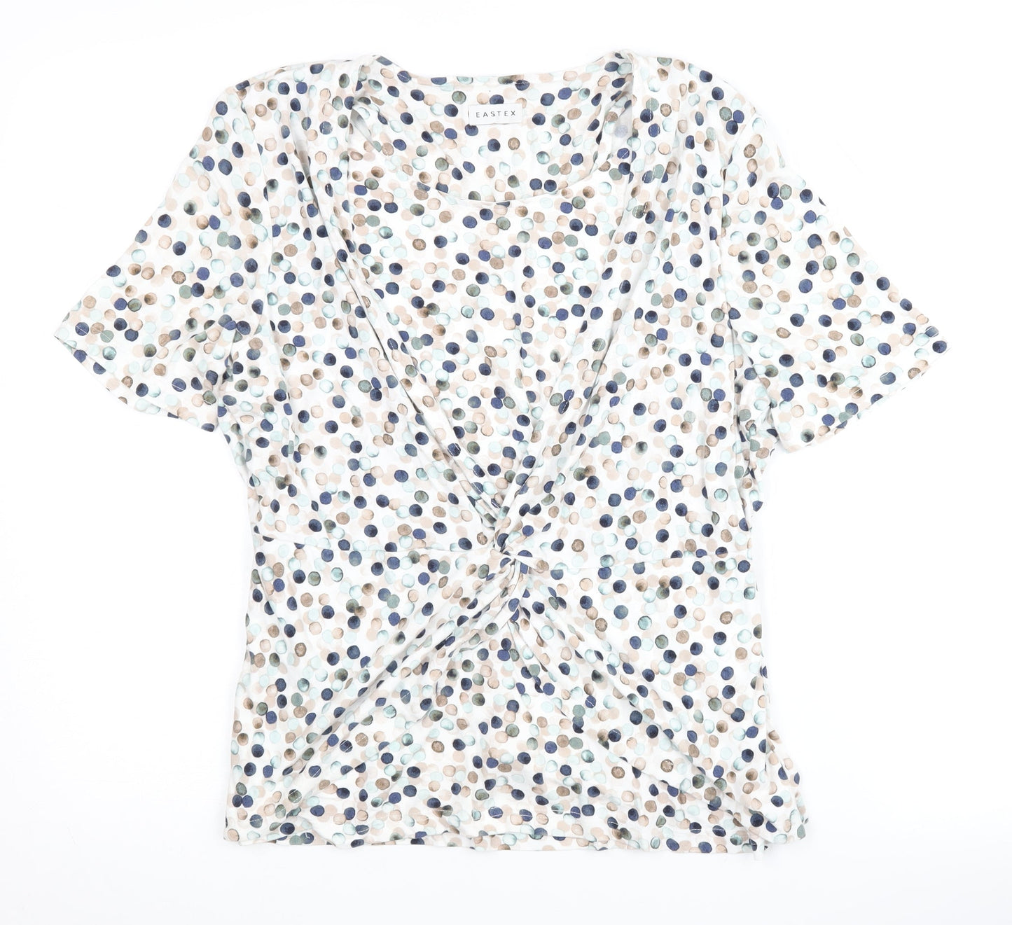 Womens UK Size 10 Eastex Multicoloured Basic Blouse