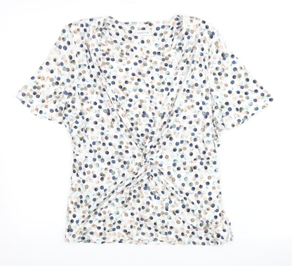 Womens UK Size 10 Eastex Multicoloured Basic Blouse