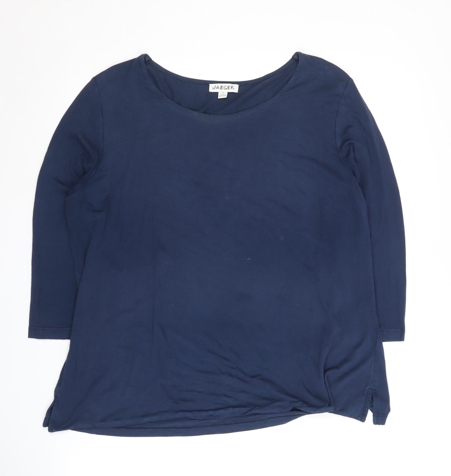 Jaeger Women's Blue XL Basic Long Sleeve Top