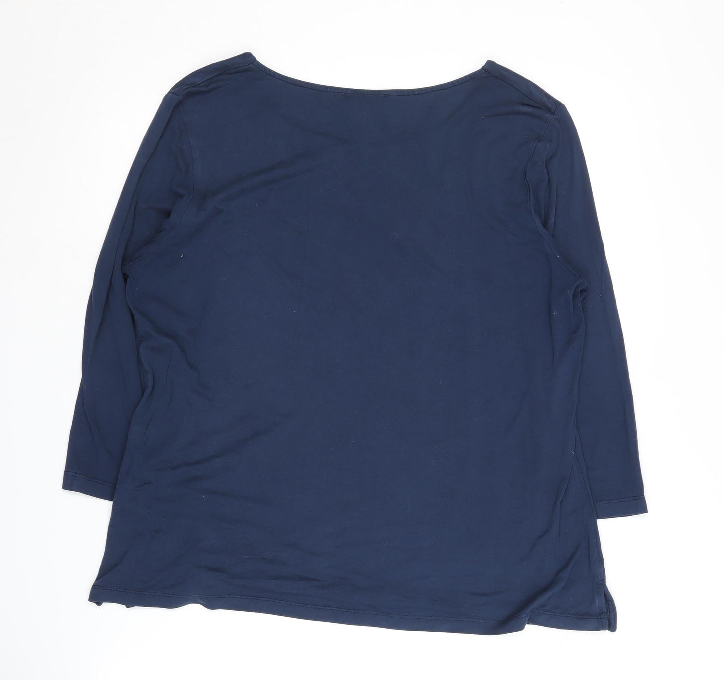 Jaeger Women's Blue XL Basic Long Sleeve Top