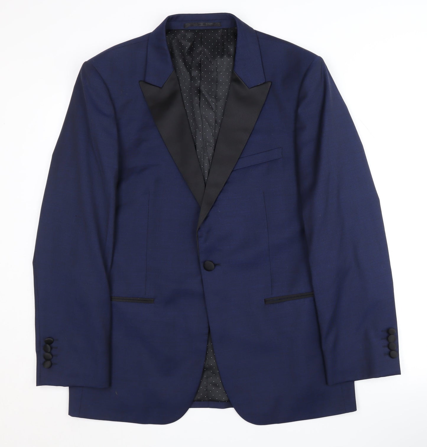 Moss 1851 Men's Blue Blazer 40 Shawl Lapel Formal