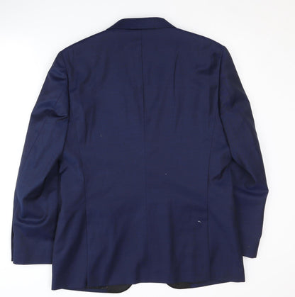 Moss 1851 Men's Blue Blazer 40 Shawl Lapel Formal