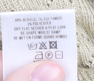 Eastex Women's Beige Short Sleeve Knit Jumper, Size S