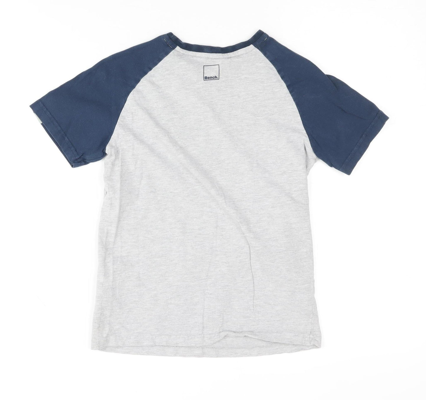 Bench Boys Crew Neck Blue and Grey T-Shirt Size 7-8 Years
