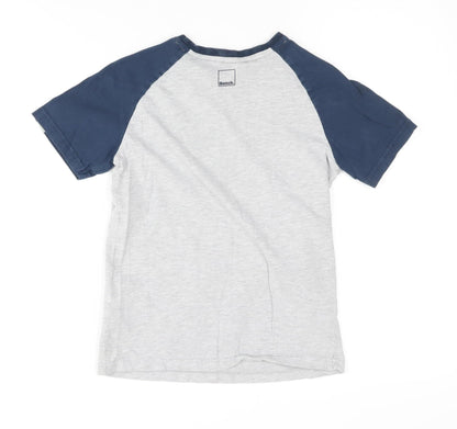 Bench Boys Crew Neck Blue and Grey T-Shirt Size 7-8 Years
