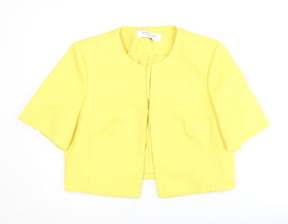 Jacques Vert Women's Yellow Short Sleeve Blazer UK 14