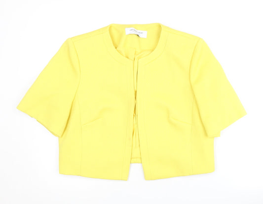 Jacques Vert Women's Yellow Short Sleeve Blazer UK 14