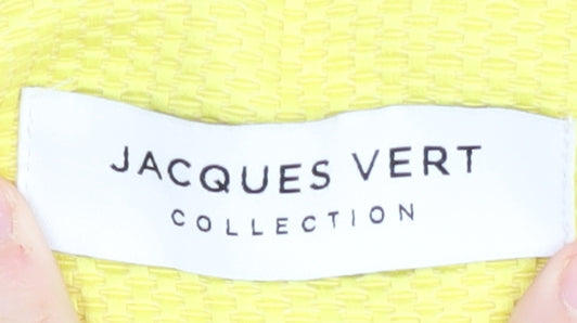 Jacques Vert Women's Yellow Short Sleeve Blazer UK 14
