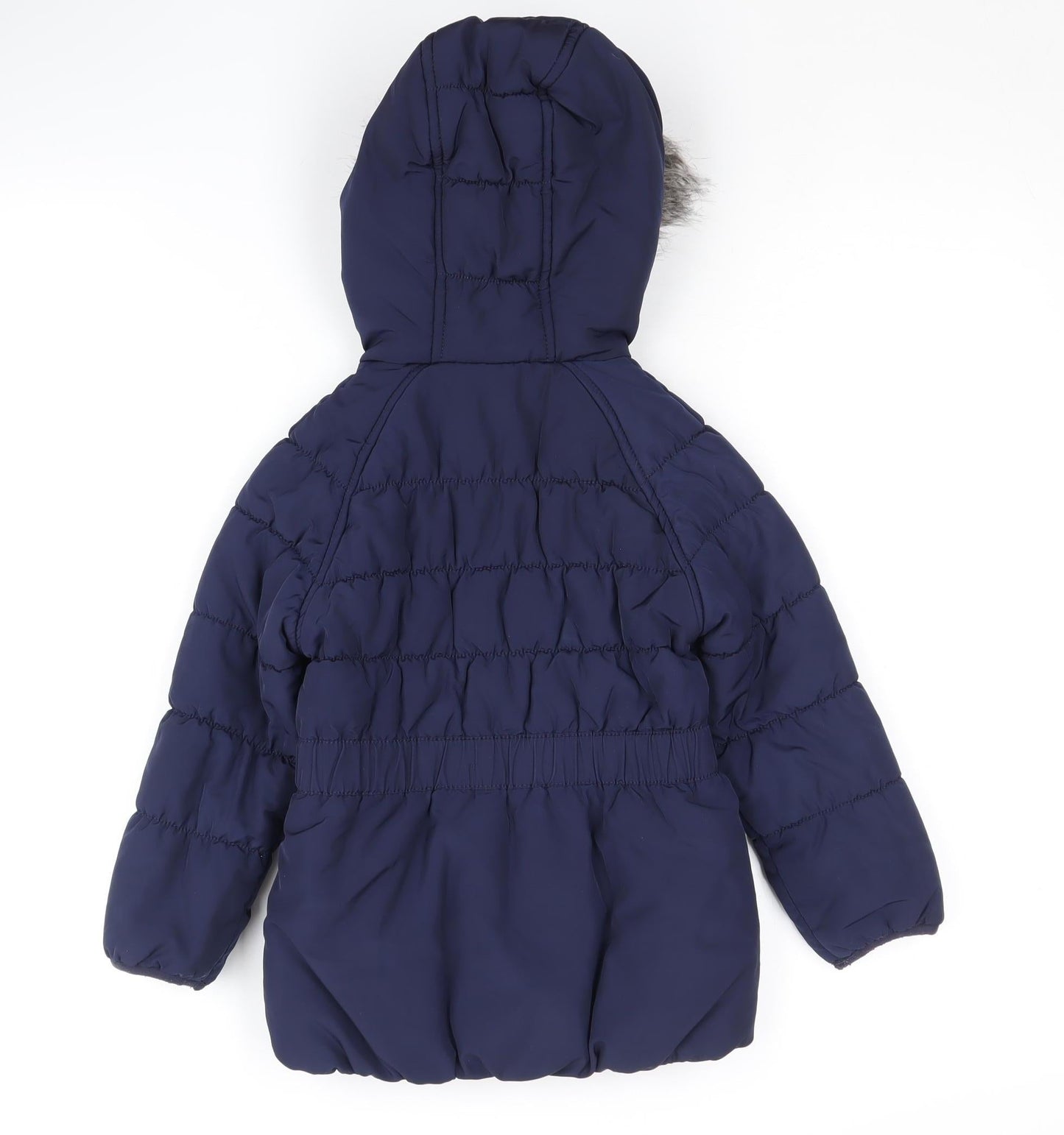 Joules Girls Blue Puffer Jacket, Hooded Coat 3 Years