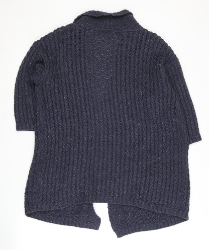 Womens UK Size 10 Fat Face Blue Cardigan Jumper