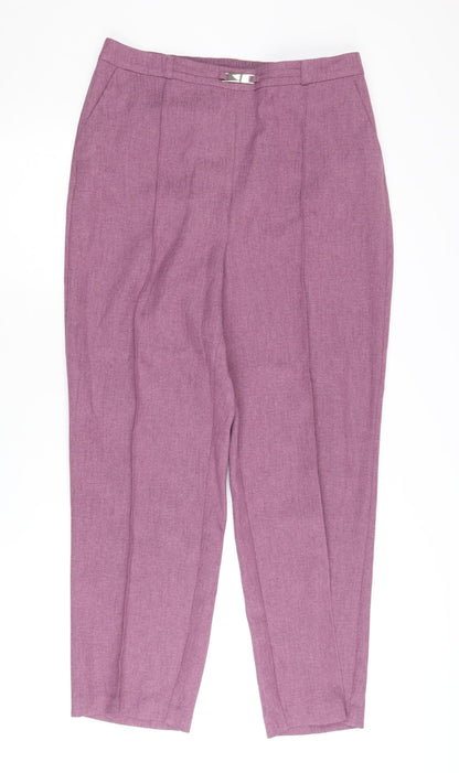 Womens UK Size 14 Honor Millburn Classic Fit CasualWorkwear Purple Trousers