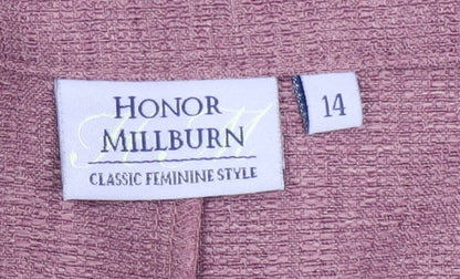 Womens UK Size 14 Honor Millburn Classic Fit CasualWorkwear Purple Trousers
