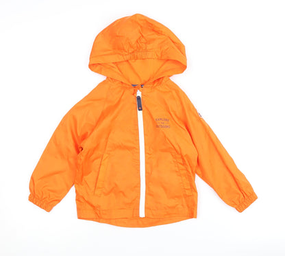 Mantaray Boys Orange Hooded Rain Coat 2-3 Years