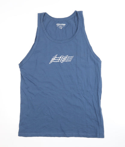 Mens UK Size M JACK & JONES Blue  T-Shirt