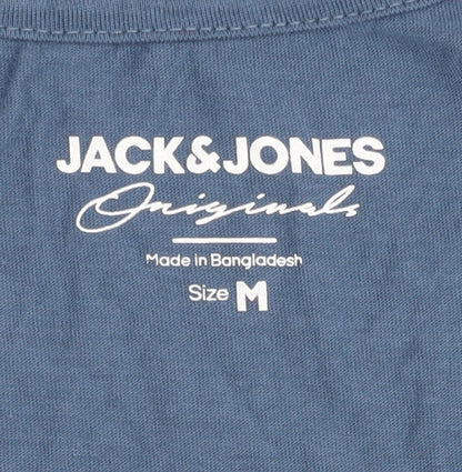Mens UK Size M JACK & JONES Blue  T-Shirt