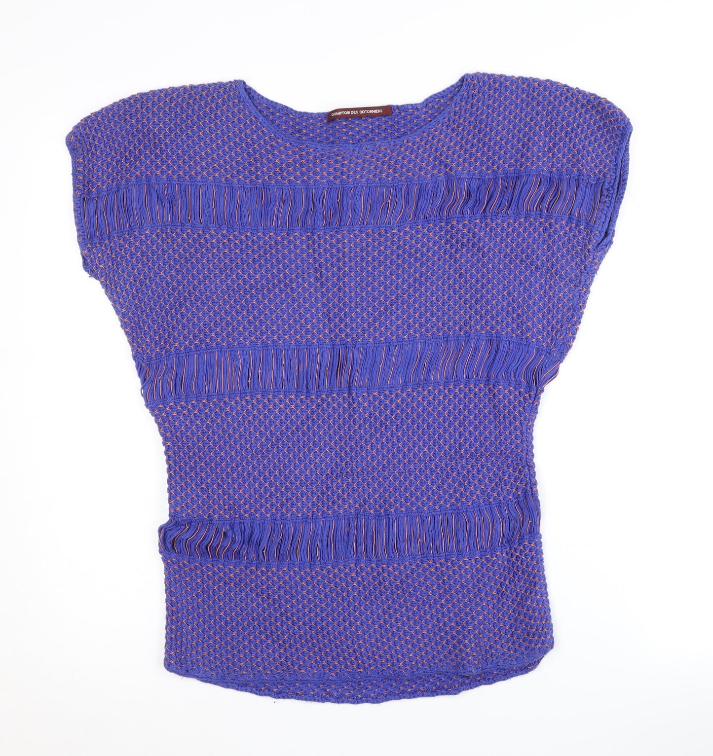 Comptoir des Cotonniers Women's Blue Knit Pullover Jumper XS