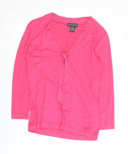 Banana Republic Women's Pink V-Neck Blouse Medium