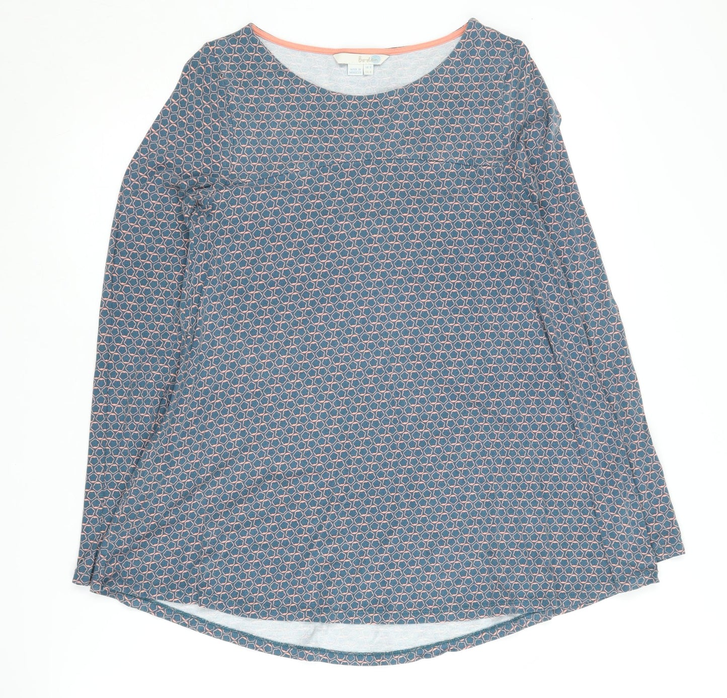 Boden Women's Multicoloured Geometric Top Size 8