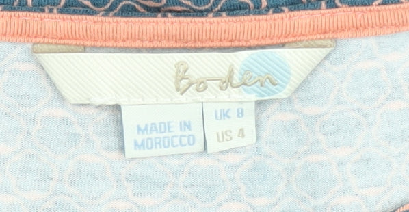 Boden Women's Multicoloured Geometric Top Size 8